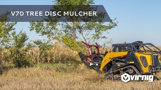 V70 Tree Disc Mulcher  Skid Steer Attachment [upl. by Suiraj122]