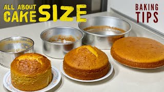 All About Cake Size  Baking Tips for Beginners  Baking Tips amp Tricks  Tips to make a perfect cake [upl. by Ruhtracm]