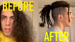 DREADLOCK TUTORIAL │ How To Dreadlock Straight Hair at HOME MENS DREADLOCK STYLE [upl. by Anahsak329]