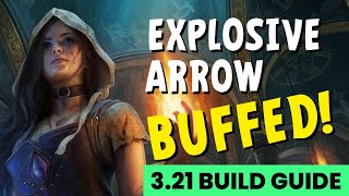 POE 321 Explosive Arrow Ballista Elementalist Build Guide  LeagueStart to EndGame [upl. by Aihseyt]