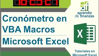 Reloj Cronómetro Temporizador Display en Excel [upl. by Ilzel]