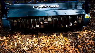 Promac HSM Series Skid Steer Mulcher with Beaver Teeth Tooling [upl. by Annhoj]