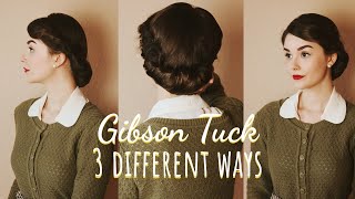 3 Ways To Create A Gibson TuckRoll  Hair Tutorial [upl. by Nani]