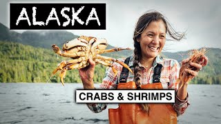 Dungeness Crabs and Spot Prawns  Alaska Adventure  Crabs and Shrimp  Ama Ebi  Kimi Werner Recipe [upl. by Aruam936]