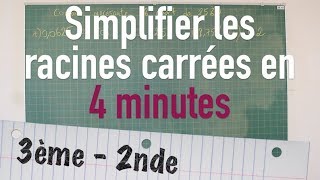 Simplifier les racines carrées en 4 minutes [upl. by Drehcir]