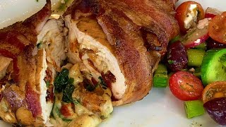 Cheese Stuffed Bacon Wrapped Chicken Breast [upl. by Sashenka]