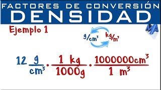 Conversión de unidades de Densidad  Ejemplo 1 [upl. by Cody563]