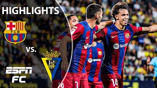 Barcelona vs Cadiz  LALIGA Highlights  ESPN FC [upl. by Leunamne79]