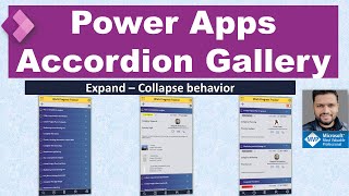 Power Apps Accordion Gallery ExpandCollapse Gallery [upl. by Honeyman735]