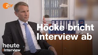 Björn Höcke bricht ZDFInterview ab und droht [upl. by Cly300]