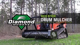 SkidSteer Drum Mulcher  Diamond Mowers [upl. by Nalac]