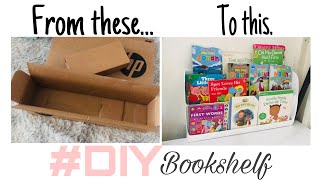 BOOKSHELF DIY OUT FROM CARDBOARD  Crafting Fring [upl. by Luciano161]