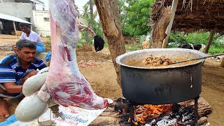 Cooking 20KG FULL GOAT CURRY  Village Style Mutton Kulambu  Cooking Village Food [upl. by Emirac918]