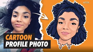 How to CARTOON YOURSELF in Procreate Tutorial  Instagram Cartoon Profile Photo [upl. by Juster320]