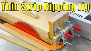 How to Make a Thin Strip Ripping Jig [upl. by Lirbaj]