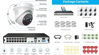 ZOSI 16CH 4K Spotlight PoE Security Camera System  Cctv Camera Setup [upl. by Sokem357]