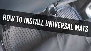 How to Install Universal Car Floor mats  Trimmable quotMotorTrendquot [upl. by Oika]