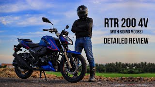 Apache RTR 200 4V  Riding Modes  Detailed Review [upl. by Ethbun]