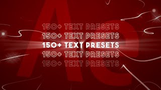 150 TEXT PRESETS IN YOUR AFTER EFFECTS [upl. by Uaerraj]