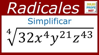 SIMPLIFICACIÓN DE EXPRESIONES CON RADICALES  Ejercicio 4 [upl. by Arimaj290]