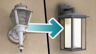 Easy Outdoor Light Fixture Update  20 Minute DIY Upgrade [upl. by Edithe839]