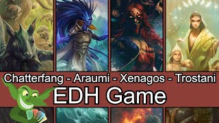 Talk about tokens Chatterfang vs Araumi vs Xenagos vs Trostani EDH  CMDR game play [upl. by Paulina]