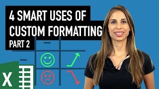Unusual use of Excels Custom Number Formatting with Conditions amp Symbols Part 2 [upl. by Nylirem]