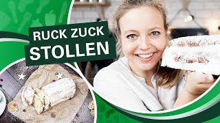 Christstollen selber backen  Ruck Zuck Variante [upl. by Ttenna]