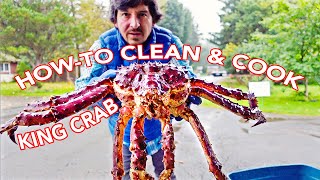 Alaskan King Crab  Clean amp Cook [upl. by Adnilak]