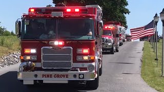 Apparatus Leaving Lebanon County Firefighters Parade 2018 [upl. by Teyugn]