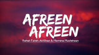 afreen afreen song lyrics [upl. by Ardnohsal]