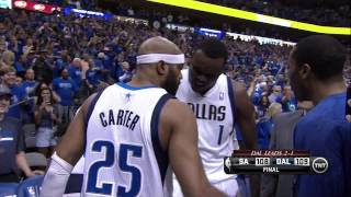 Vince Carter hits buzzerbeater threepointer gamewinner Spurs at Mavericks Game 3 [upl. by Remlap480]