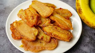 CRISPY FRIED BANANA  BANANA FRITTERS  YUMMY [upl. by Derf]