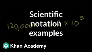 Scientific notation examples  PreAlgebra  Khan Academy [upl. by Akimed263]