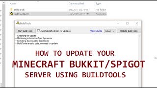 How to update a Minecraft server with Bukkit  Spigot using BuildTools [upl. by Nilahs316]