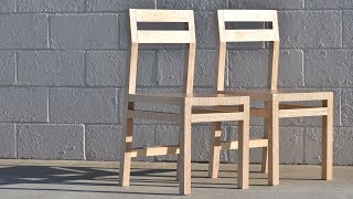 DIY Modern Plywood Chair  How To Make Two Chairs From One Sheet  rocklerplywoodchallenge [upl. by Mureil188]