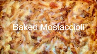 Baked Mostaccioli with Italian Sausage  How to make Mostaccioli [upl. by Arakahs]