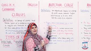 Class 9 amp 10  English Grammar  Lecture 11  CLAUSES  Allied School [upl. by Annahsal]