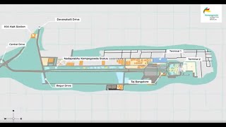 T2 at BLR Airport Route Map [upl. by Vincenty]