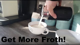 How to Get More Froth from Your Nespresso Coffee Aeroccino  Nespresso tips and help [upl. by Mitchel]