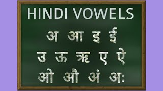 Hindi Vowels Pronunciation  Learn Hindi Alphabets [upl. by Ybsorc613]