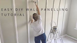 EASY AT HOME DIY WALL PANELLING TUTORIAL FOR A STATEMENT WALL [upl. by Webster]