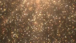 Beautiful Gold Glitter Particle Rain Falling Shimmers Sparkle Light 4K DJ Visuals Loop Background [upl. by Devina]