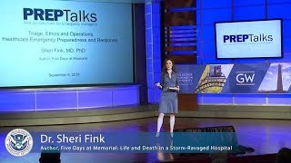 PrepTalks Dr Sheri Fink quotHealthcare Emergency Preparedness and Responsequot [upl. by Ashjian521]