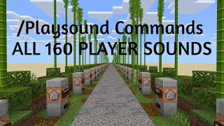 Minecraft Bedrock Edition  160 Player sound commands [upl. by Adnot]