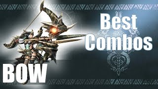 Monster Hunter World MHW  The BEST Bow Combos Guide [upl. by Ardnasak906]