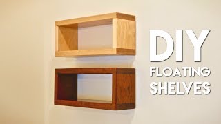 How To Build DIY Floating Shelf with Invisible Hardware [upl. by Florie]