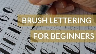 Brush Pen Lettering  How to Start Brush Lettering for Beginners [upl. by Ydnyc]