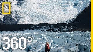 Iceland’s Glaciers  360  Into Water [upl. by Wittenburg]