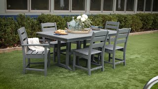 POLYWOOD® Lakeside 7Piece Farmhouse Dining Set  PWS5161 [upl. by Lymann]